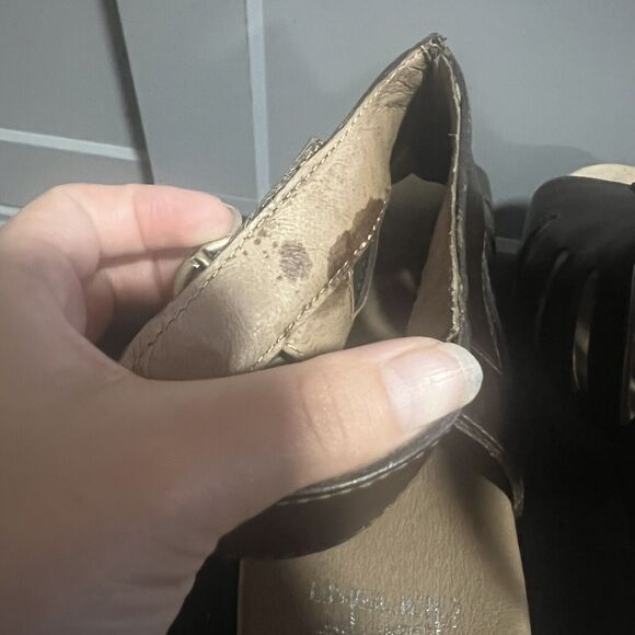 Dansko Demetra Chocolate Brown Peep Toe Teak Vintage Pull Up Sandals 42 US 11.5 - Picture 6 of 9